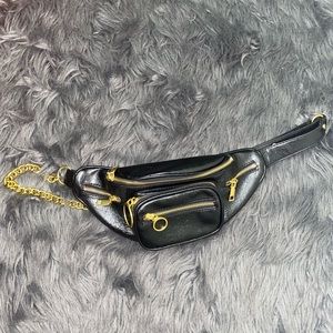 Black and gold Fanny pack.